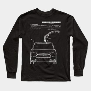 Model X Door Patent Art Long Sleeve T-Shirt